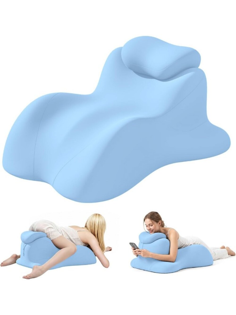 Ergonomic Memory Foam Wedge Pillow for Couples, Intimacy & Support Comfort